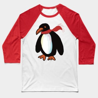 Penguin in a red scarf Baseball T-Shirt